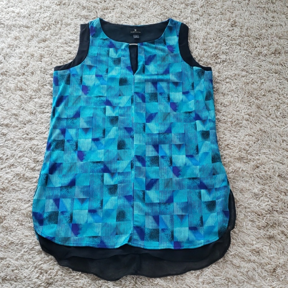 SALE💎 Worthington sleeveless blue blouse S 💎